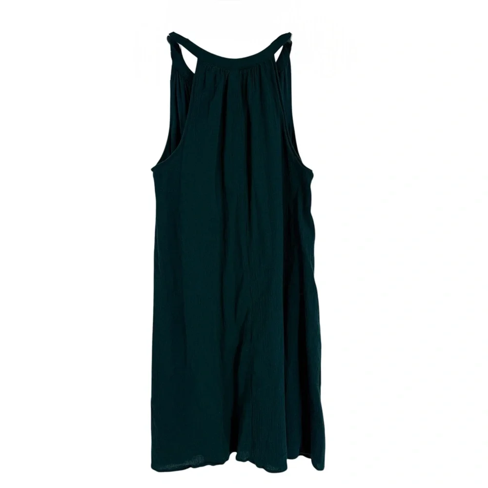 Garnet Hill Dress Womens Size Small Green Gauze Sleeveless Shift Casual Basic - Picture 4 of 10